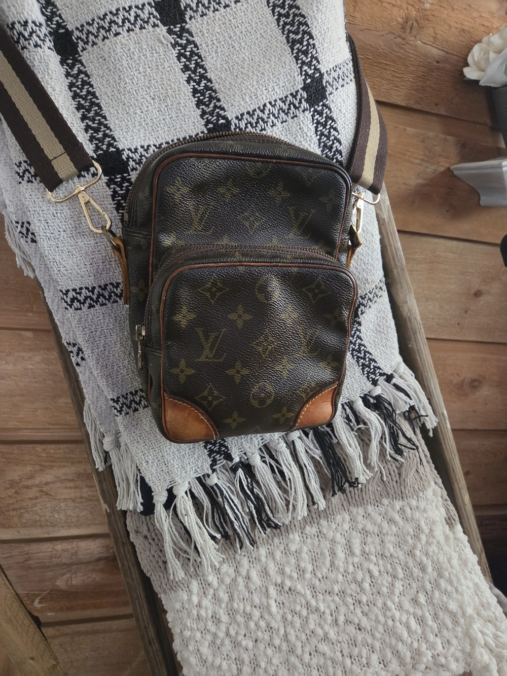 Louis Vuitton Amazon Brown Monogram Crossbody Bag Replacement Strap